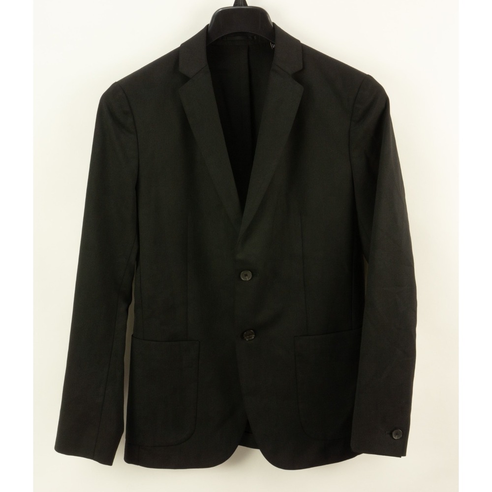 Theory Lightweight Gabardine Unstructured Jacket Sport Coat Men's 38R Black Wool